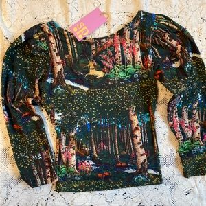 Very rare! Samantha Pleet unicorn puff sleeve top